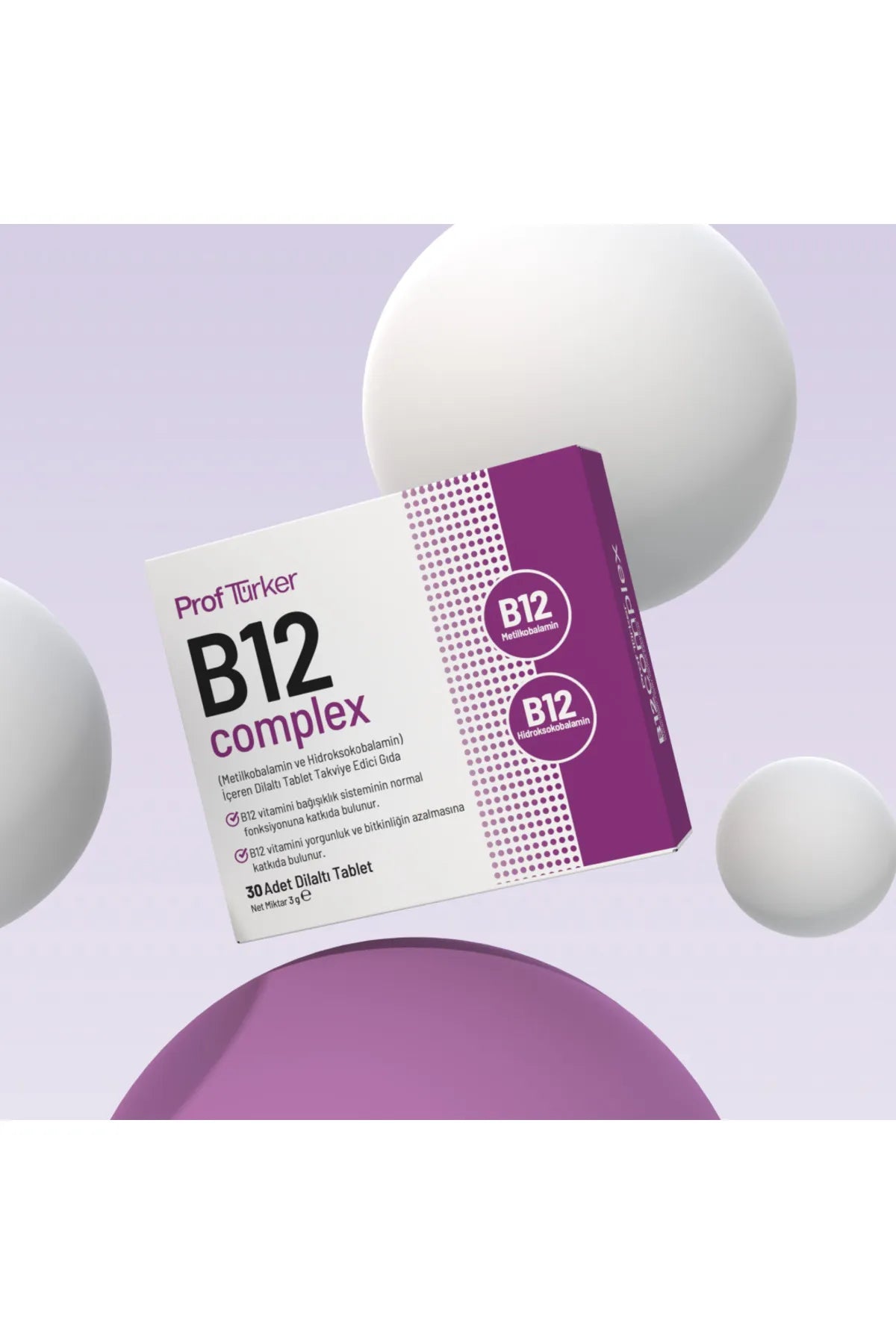 ProfTürker B12 Complex Dilaltı Tablet