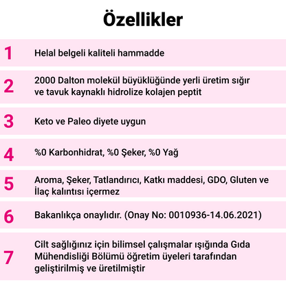 ProfTürker Collagen Beauty 30 Saşe – Hyaluronik asit, Glutatyon, Alfa-lipoik asit, Koenzim Q10
