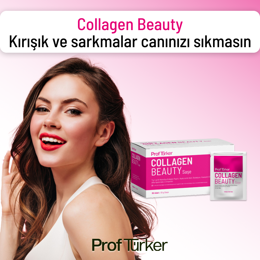 ProfTürker Collagen Beauty 30 Saşe – Hyaluronik asit, Glutatyon, Alfa-lipoik asit, Koenzim Q10