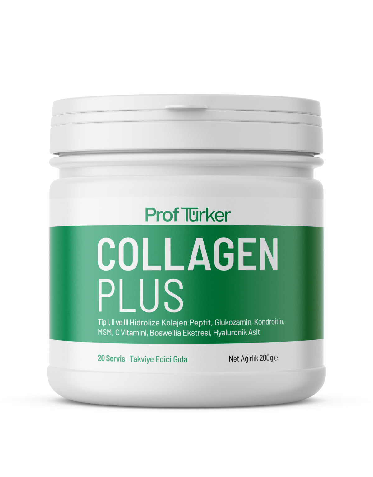 ProfTürker Collagen Plus 200 gr – Kolajen, Glukozamin, Kondroitin, MSM, Boswellia