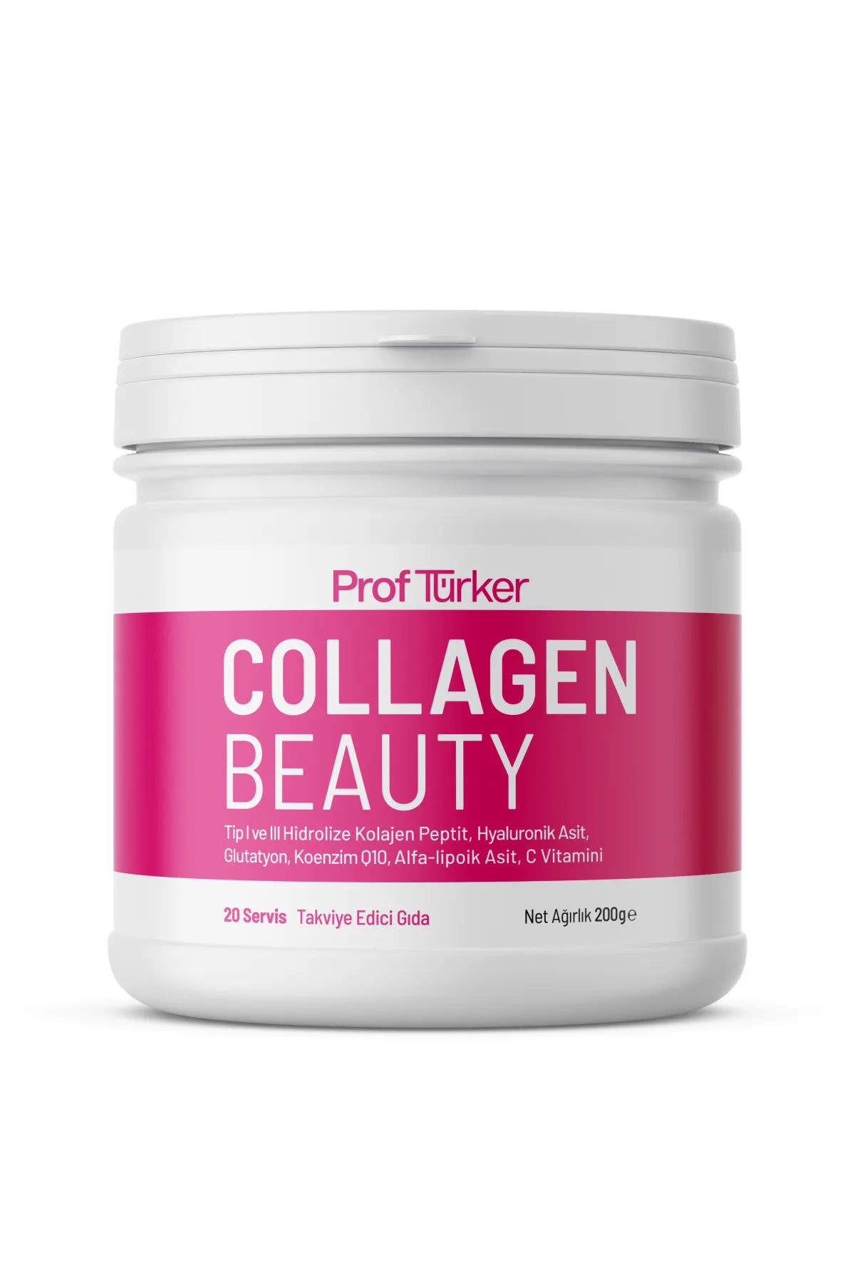 ProfTürker Collagen Beauty 200 g – Hyaluronik asit, Glutatyon, Alfa-lipoik asit, Koenzim Q10