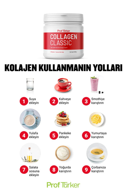Proftürker Collagen Classic 200 g – %100 Saf ve Doğal Toz Kolajen