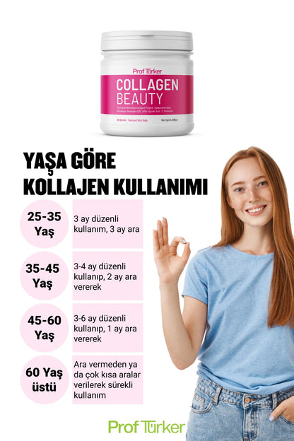 ProfTürker Collagen Beauty 200 g – Hyaluronik asit, Glutatyon, Alfa-lipoik asit, Koenzim Q10