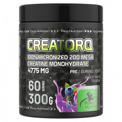 Creatorq %100 Micronized Creatine Monohydrate Orman Meyveli 300 Gr - 60 Servis