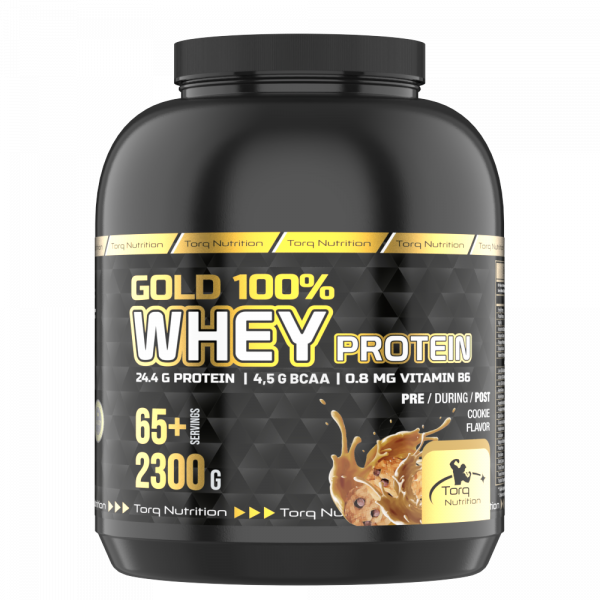 GOLD %100 Whey Protein Tozu (Cookie aromalı) 2300 Gr - 65+ Servis