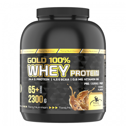 GOLD %100 Whey Protein Tozu (Cookie aromalı) 2300 Gr - 65+ Servis